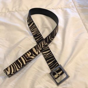 Zebra print belt